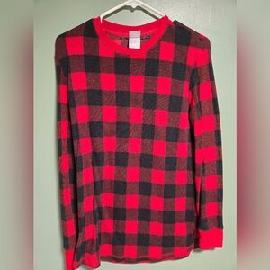 Stars Above Red and Black Plaid Top